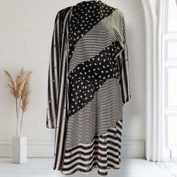 1970s Diane Freis Print Georgette Dress